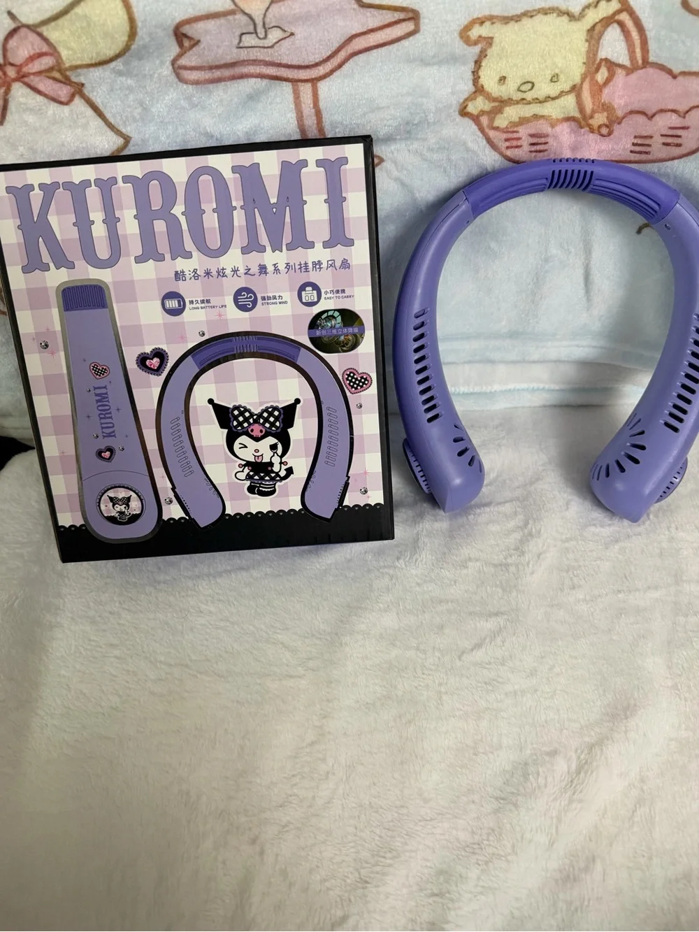 Sanrio Kuromi 3 level neck fan:)